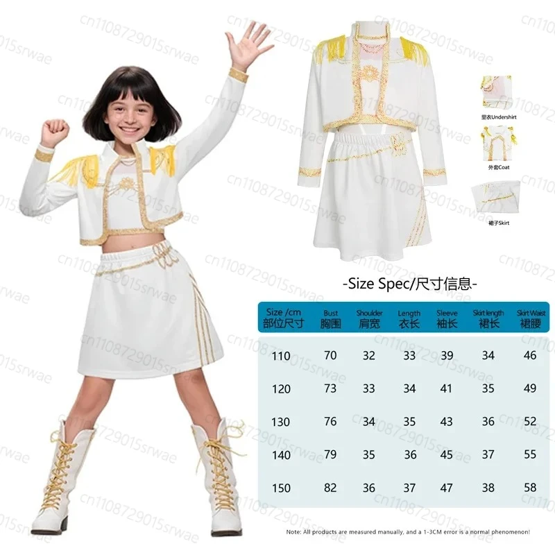 KPop Demon Hunters Mira Cosplay Pak Wit Cosplay Kostuum voor Kinderen Halloween Stage Performance Kleding Halloween Party