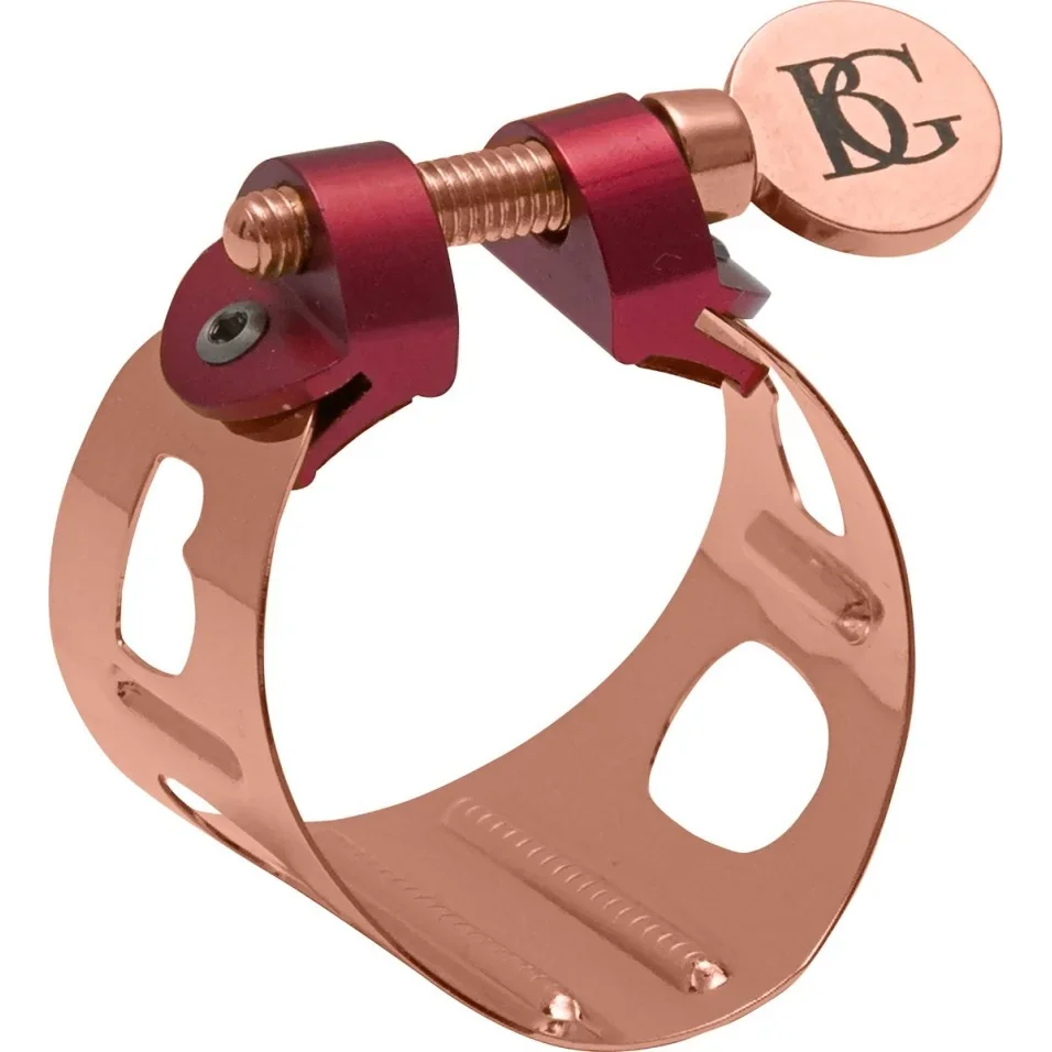 French BG Metal ligature Clarinet Eb Alto Baritone Bb Tenor SAX Gold plated Rose Gold Lacquer Gold Ligature Plastic Cap