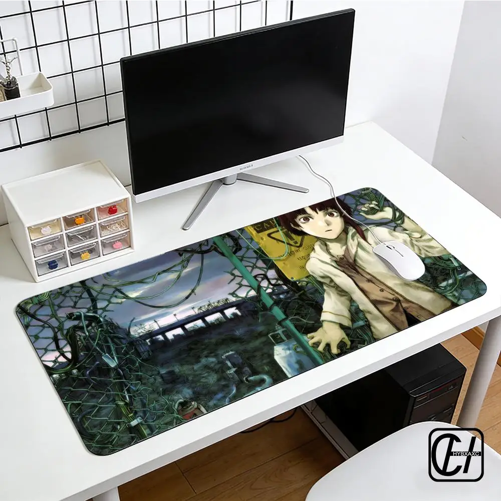 Anime S-Serial Experiments Lain Mouse Pad E-sports Gaming Mouse Pad Oversize Personalized Desk Pad Keyboard Mouse Carpet HYBXXC