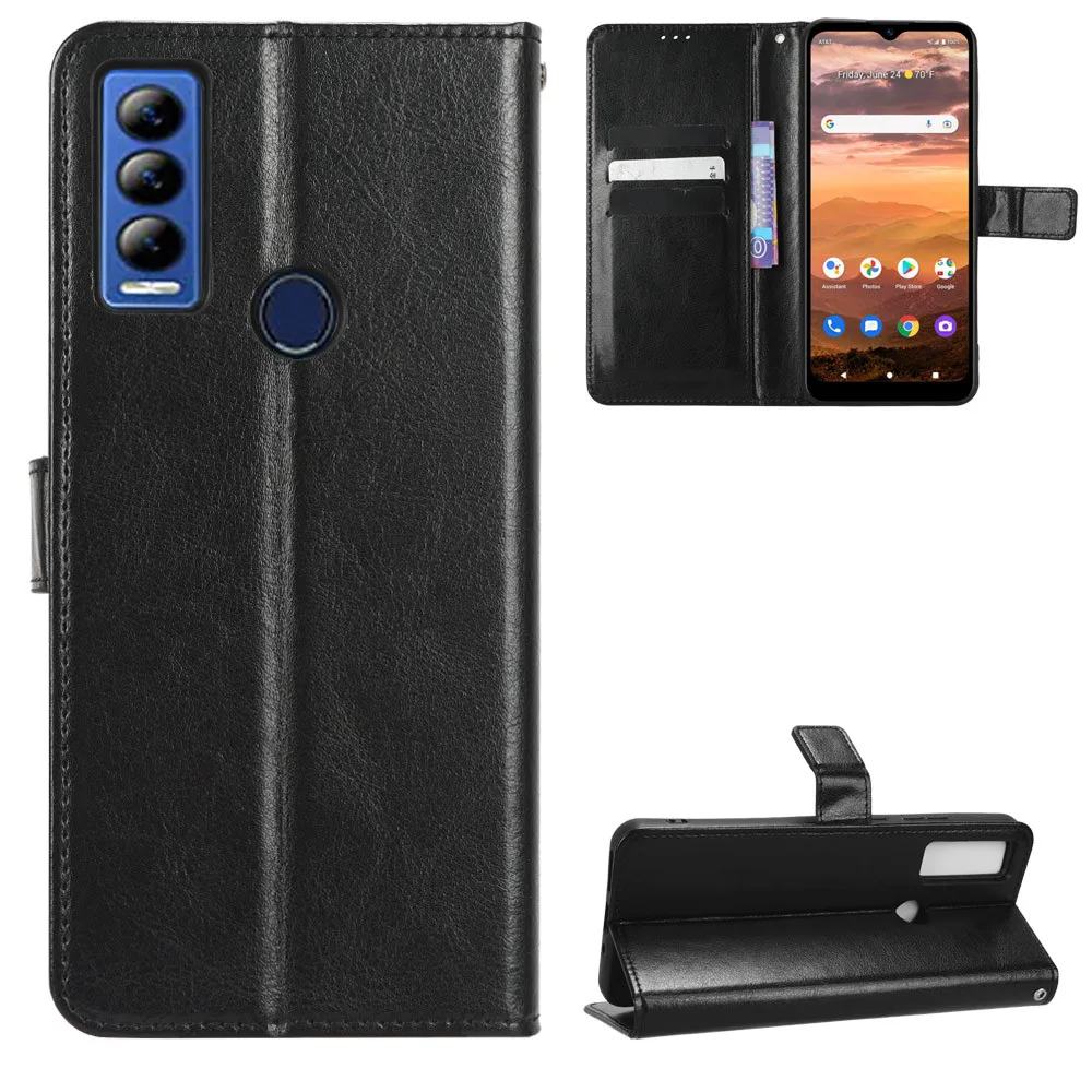 Para Cricket Ovation 3 funda de lujo con tapa de cuero PU cartera con cordón funda con soporte para Cricket Ovation3 bolsas para teléfono