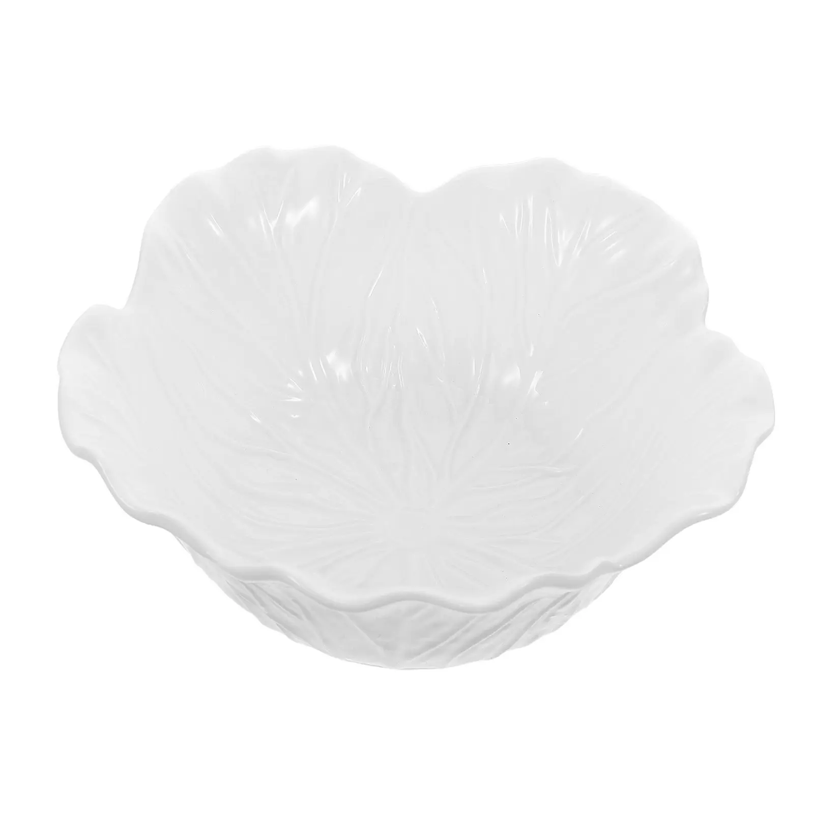 Premium Porcelain Decorative Bowl Elegant Flower Cabbage Motif Deep Structure Ideal for Breakfast Cereal Salad Appetizer Snack