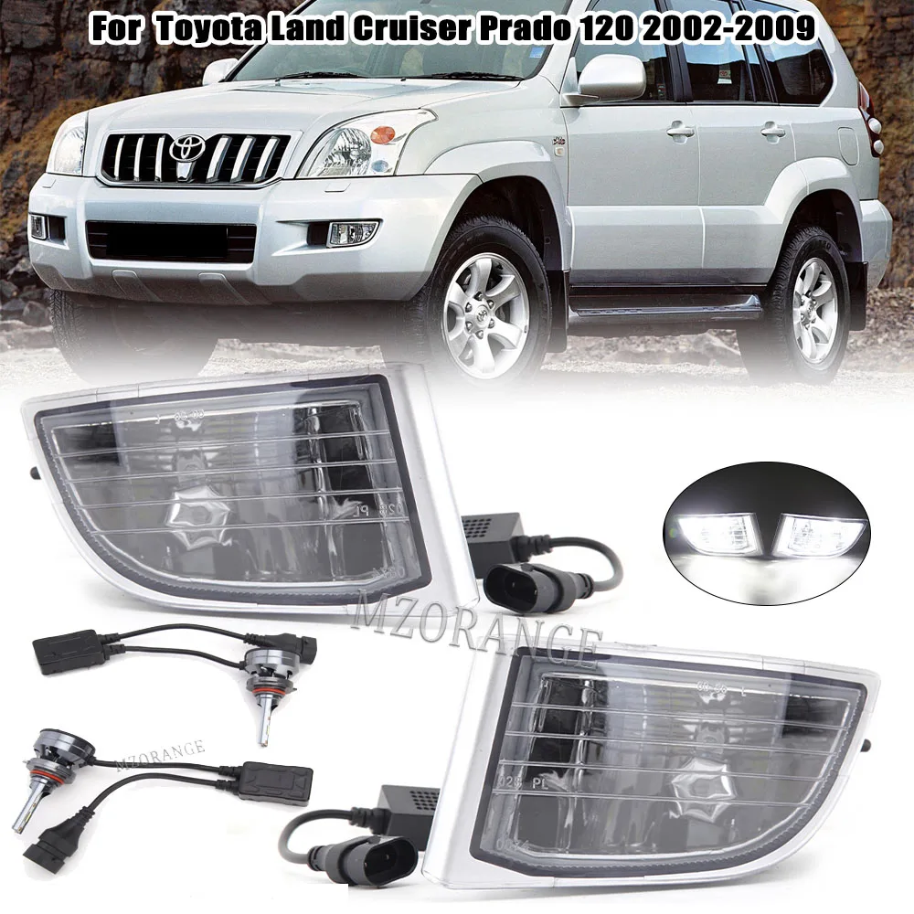 Lampu kabut Led untuk Toyota Land Cruiser Prado 120 2002-2006 2007 2008 2009 LED lampu depan lampu kabut lampu mengemudi Aksesori Mobil