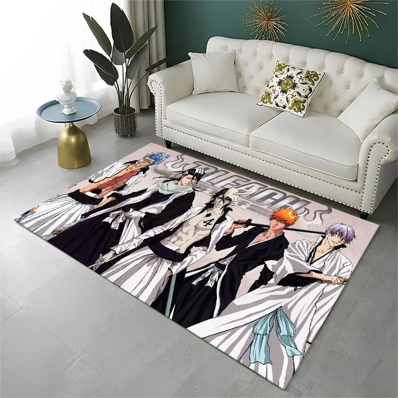 Classic Anime Bleach Kurosaki Ichigo Living Room Non-Slip Area Rug Soft Carpet for Bedroom Kids Playroom Sofa,Home Decor Doormat