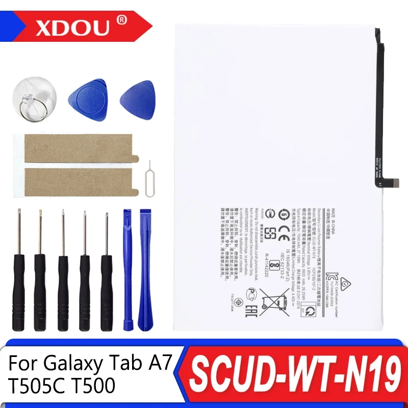 Batería Nueva SCUD-WT-N19 7040mAh Reemplazo para Samsung Galaxy Tab A7 T505C T500 Tablet + Herramientas