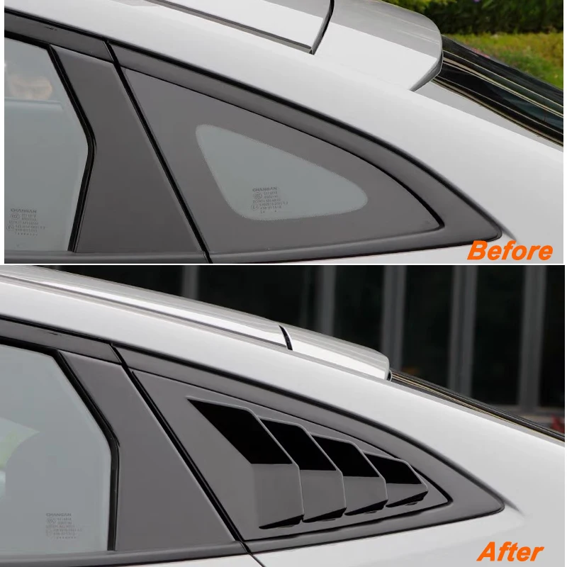 Rear Spoiler Wing Side Window Triangle Shutters Trim Louver Cover Trim rear mirrror cover  For Changan UNIV UNI-V 2022 20232024