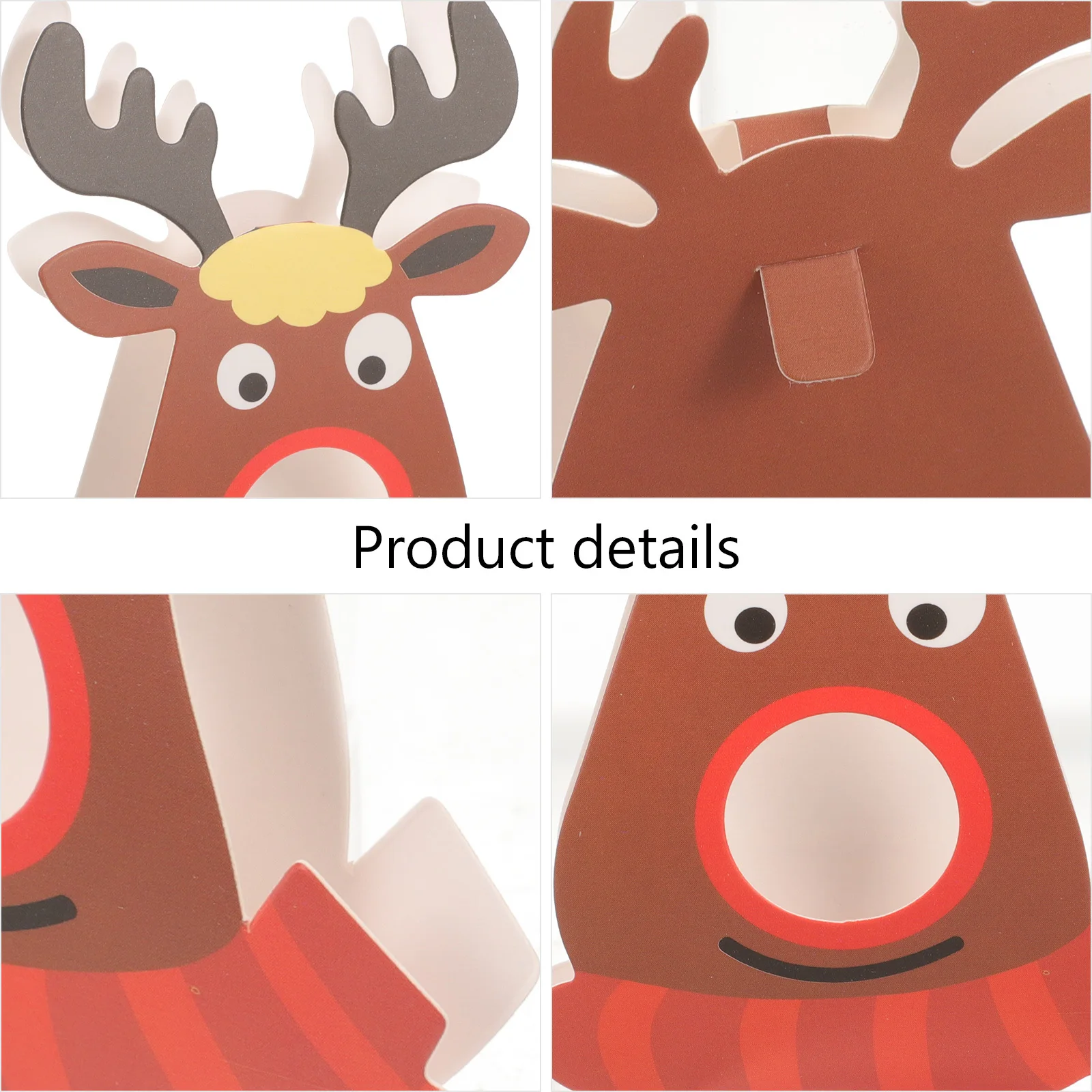 

25Pcs Deer Lollipop Cards Food Safe Bright Color Adorable Cartoon Pattern Perfect for Parties Wedding Festivals