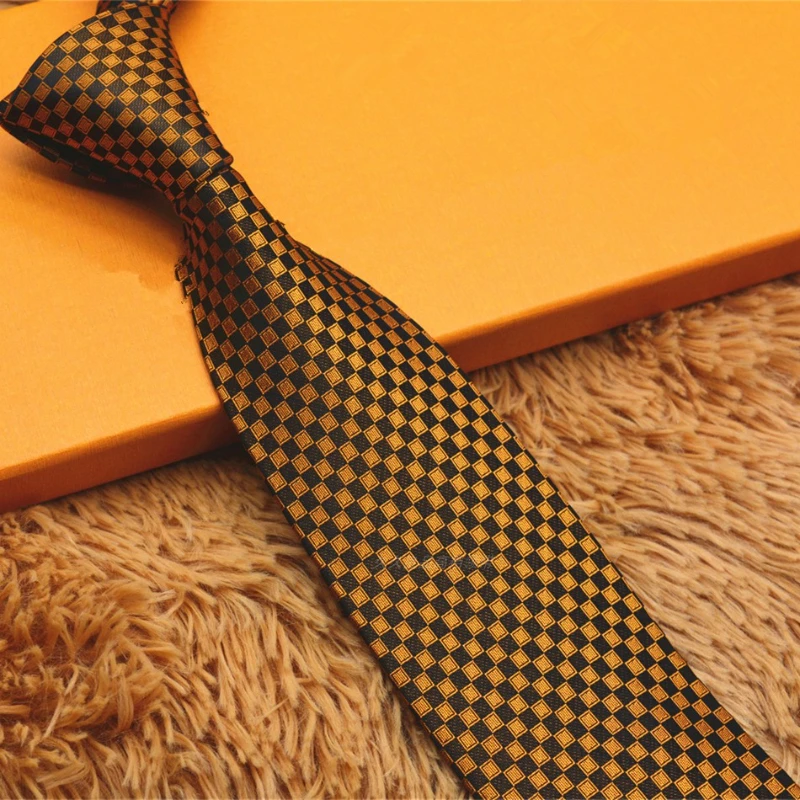 

2024 New Designer L Family 100% Silk Men's Tie 8cm Business and Leisure Versatile Decoration Wedding Gift