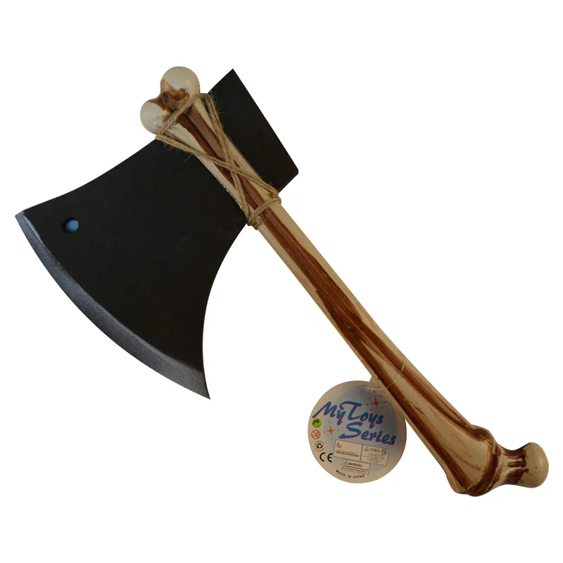 Halloween Foam Props Set Cosplay Axe Shovel Scythe Lightweight Combat Tools for Costume Party