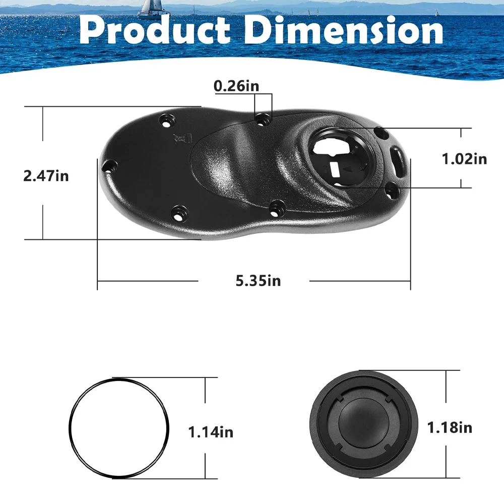 Remote Back and Battery Case Kit for IPilot Remote Battery Case Cover Fit for Minn Kota Trolling Motors 2009-2016 image 2