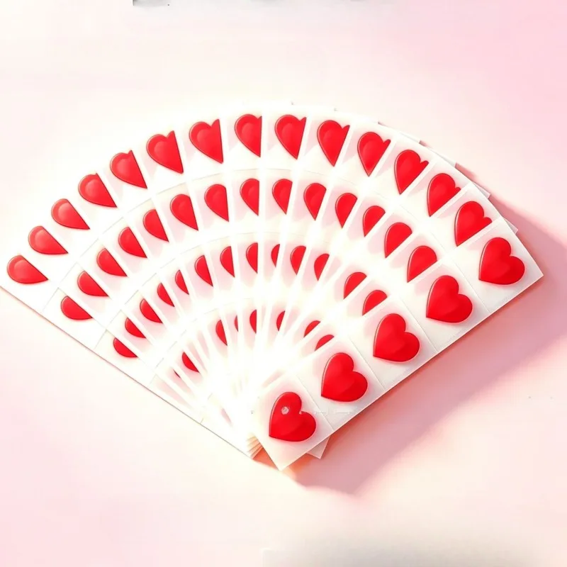 10pcs Colorful Cartoon Heart Waterproof Adhesive Plasters Cute Decorative Hemostatic Wound Bandages