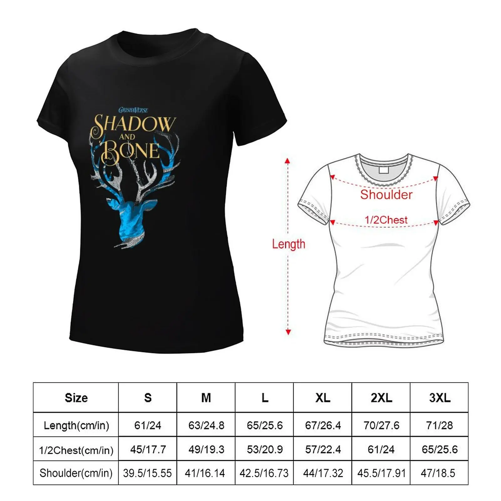 Shadow and Bone Stag T-Shirt lady clothes summer clothes tees Woman clothing