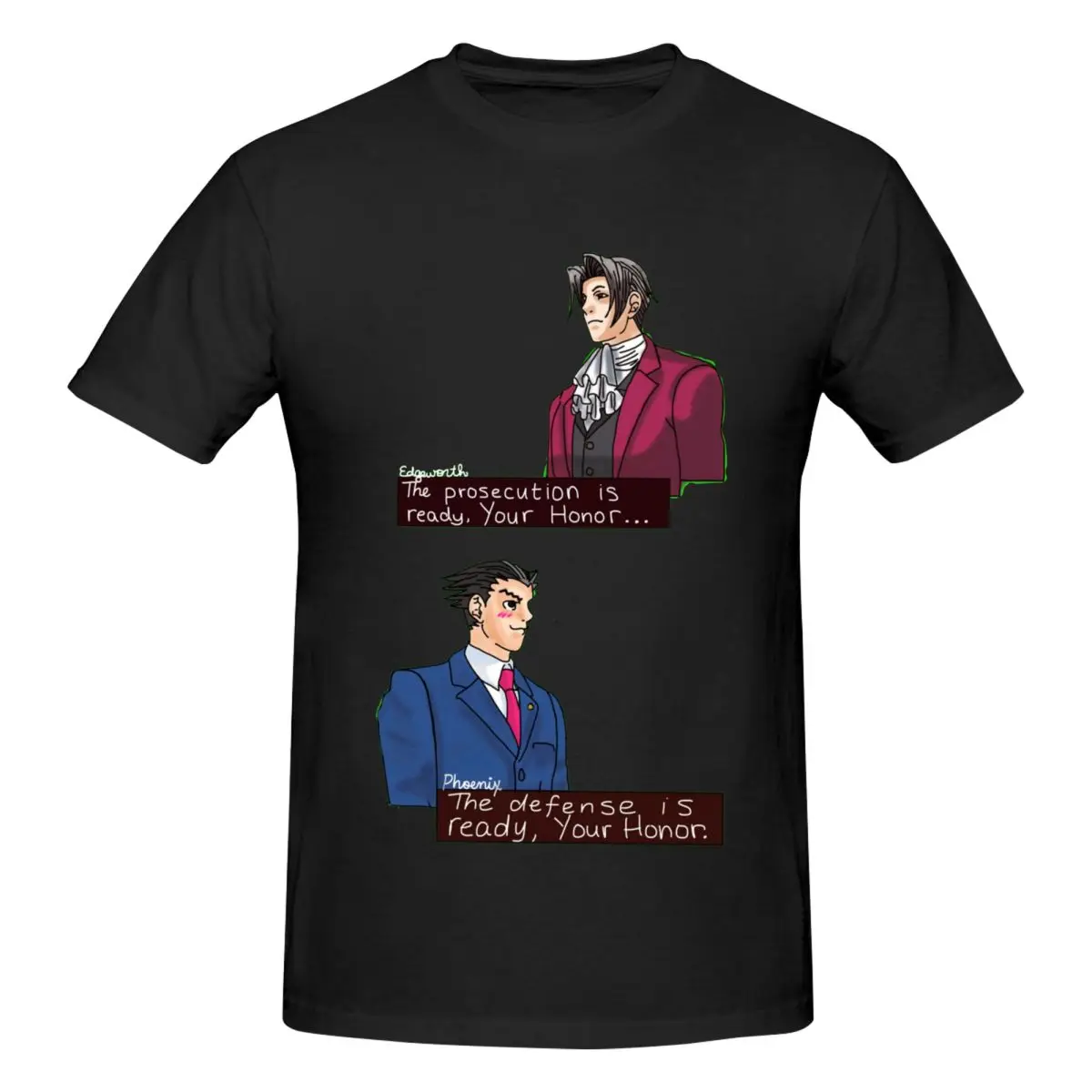 

Забавные футболки Ace Attorney (2) с графикой Y2K, хлопковые мужские и женские футболки с рисунком аниме, топы