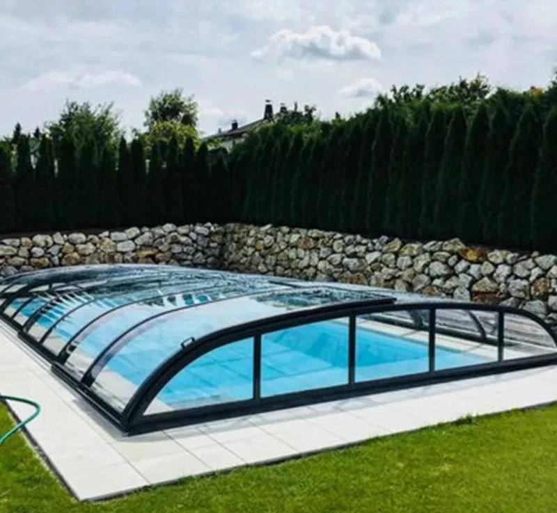 

Folding pool cover retractable, pool accessories automatically retractable pool cover