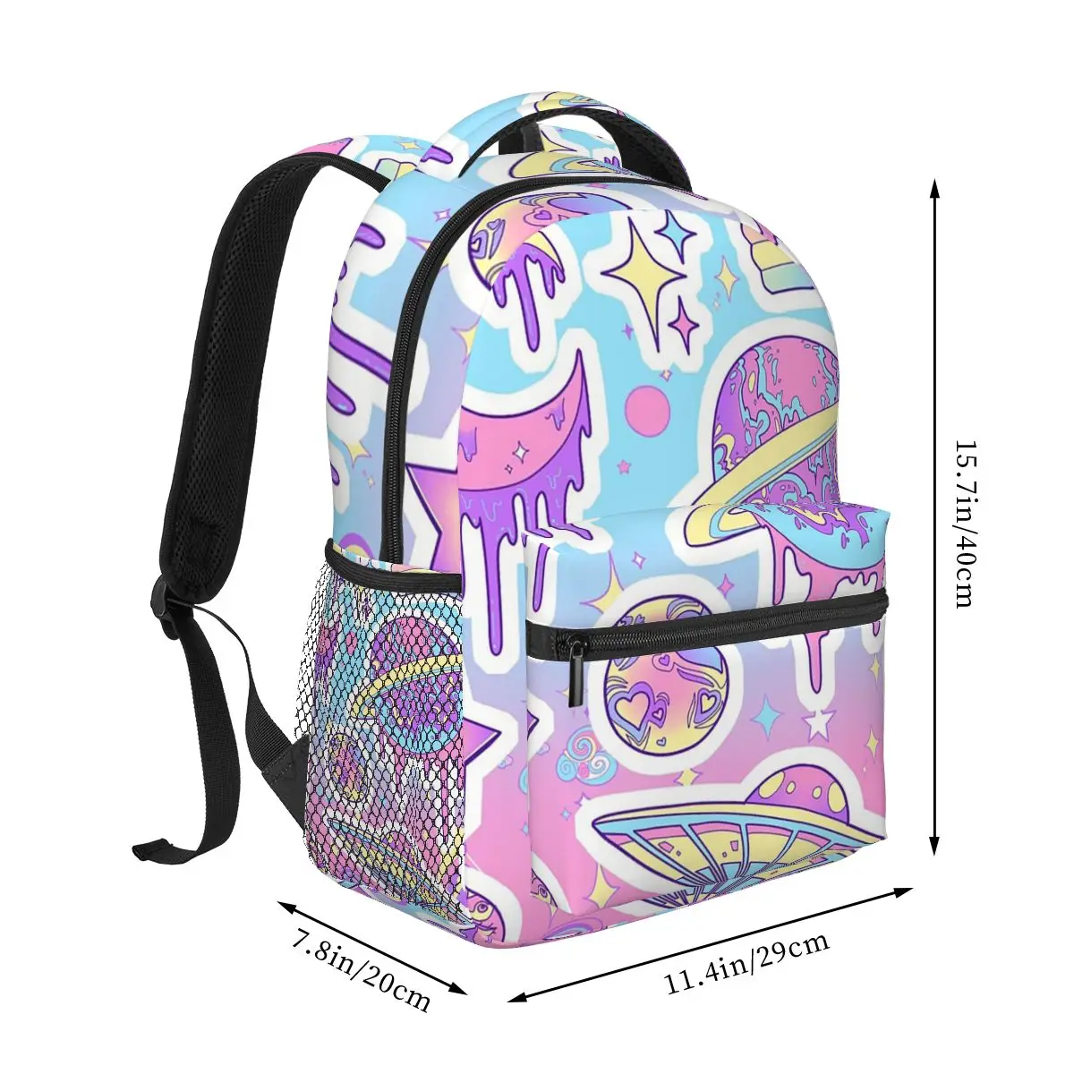 Mochila Pastel Galaxy para niños y niñas, morral escolar de dibujos animados para ordenador portátil, bolso de hombro de gran capacidad