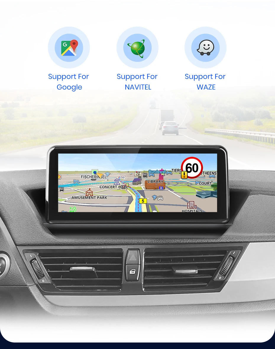 Junsun 10,25 Zoll Carplay für Apple Autoradio Multimedia für BMW X1 E84 2014-2018 Bluetooth Wireless Android Auto GPS Stereo – Detail 16