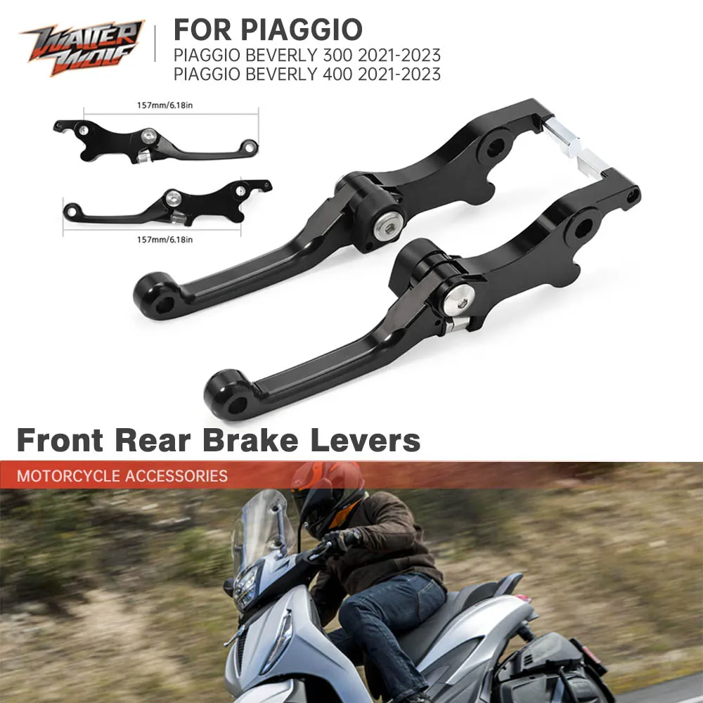 Front Rear Brake Levers For PIAGGIO BEVERLY 300 400 2021-2023 Aluminum Alloy Handlebar Brakes Lever Motorcycle Accessories CNC