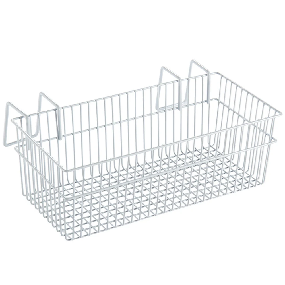 

1pc Hanging Storage Multi-purpose Hollow Storage Basket Iron Grid Dorm Office Organizer Hooks Kitchen Tidy Practical