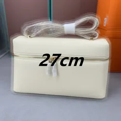 Any Genuine Leather Lunch Box Bag 27cm Inside and Outside Full Leather Women's Bag New Fashion Shoulder Cro