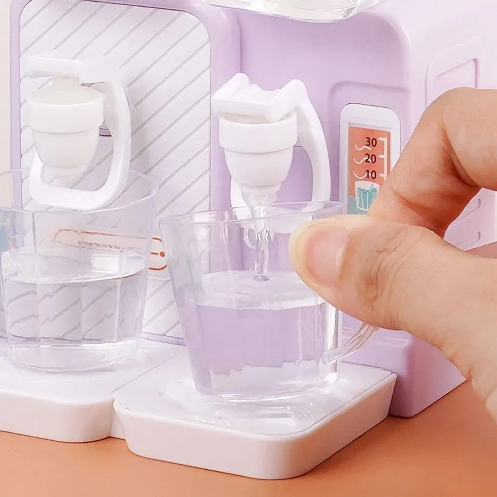 Mini distributeur d'eau de Simulation, peut verser l'eau, modèle de cuisine, meubles miniatures de boissons, accessoires de maison de poupée, jouet de cuisine, cadeau