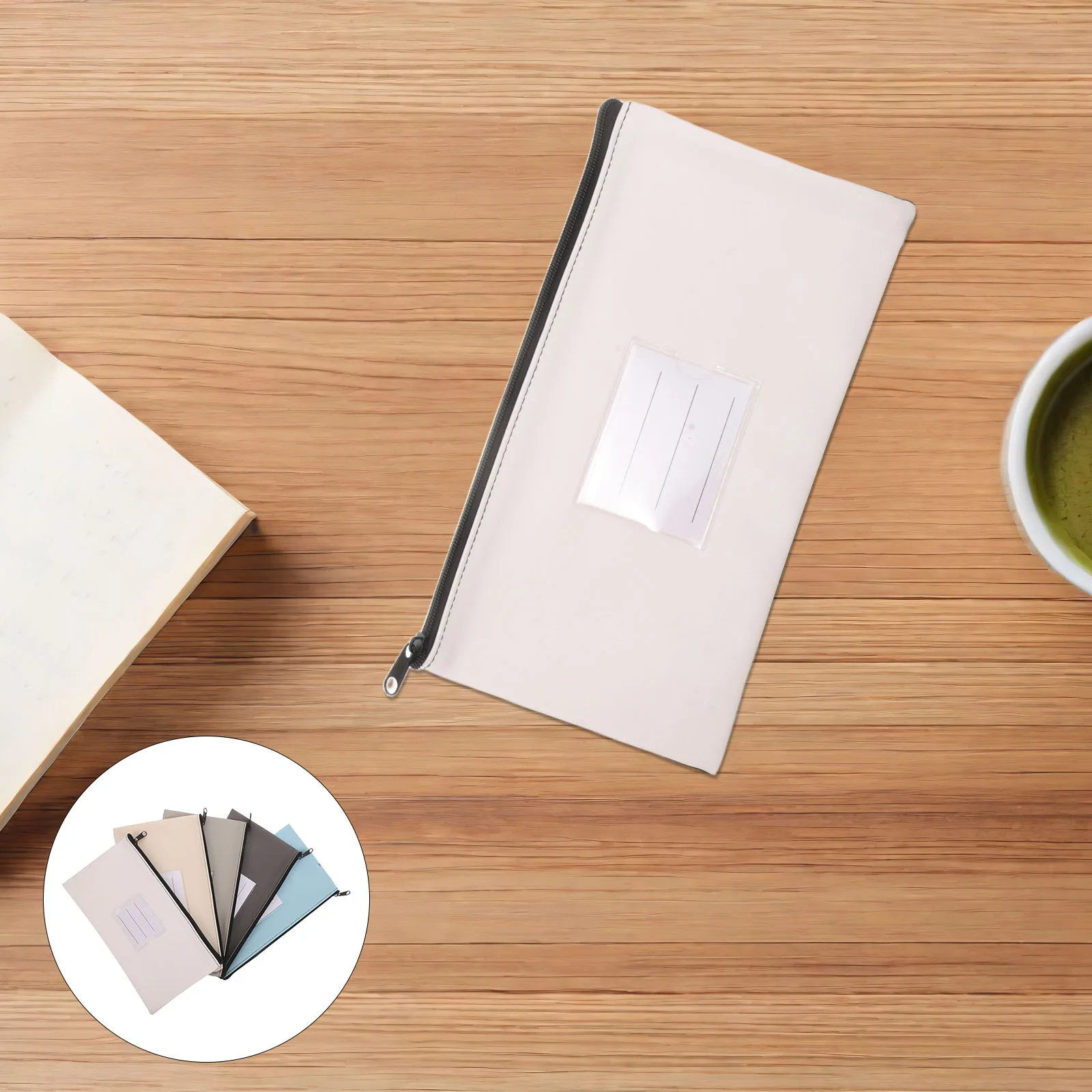 

5 шт., сумки для денег на молнии, органайзер для чеков из искусственной кожи, этикетка, держатель для документов, офисный домашний органайзер для путешествий, наличных, держатель для бизнес-карт