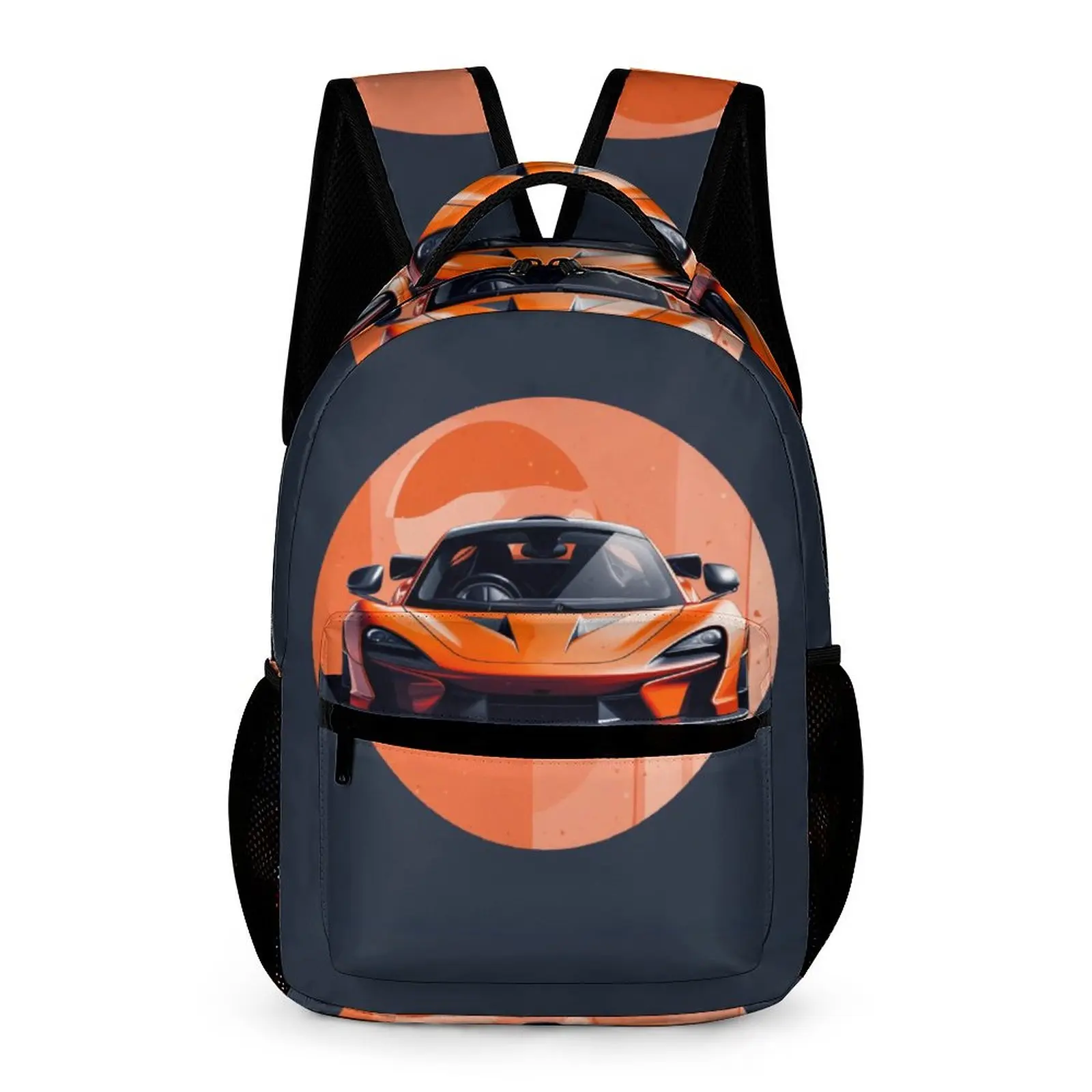 Fantastic Sports Car Backpack Simple Circle Minimalistic Kawaii Backpacks Boy Girl Travel Large School Bags Designer Rucksack