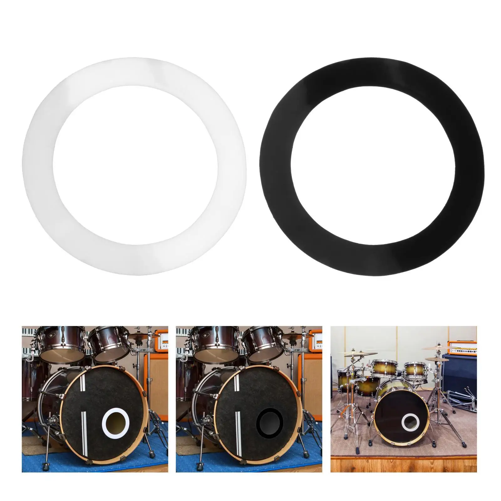 1x Bass Drum Port Hole Protector Pads Drum Rings Drum Accessories Anti Slip