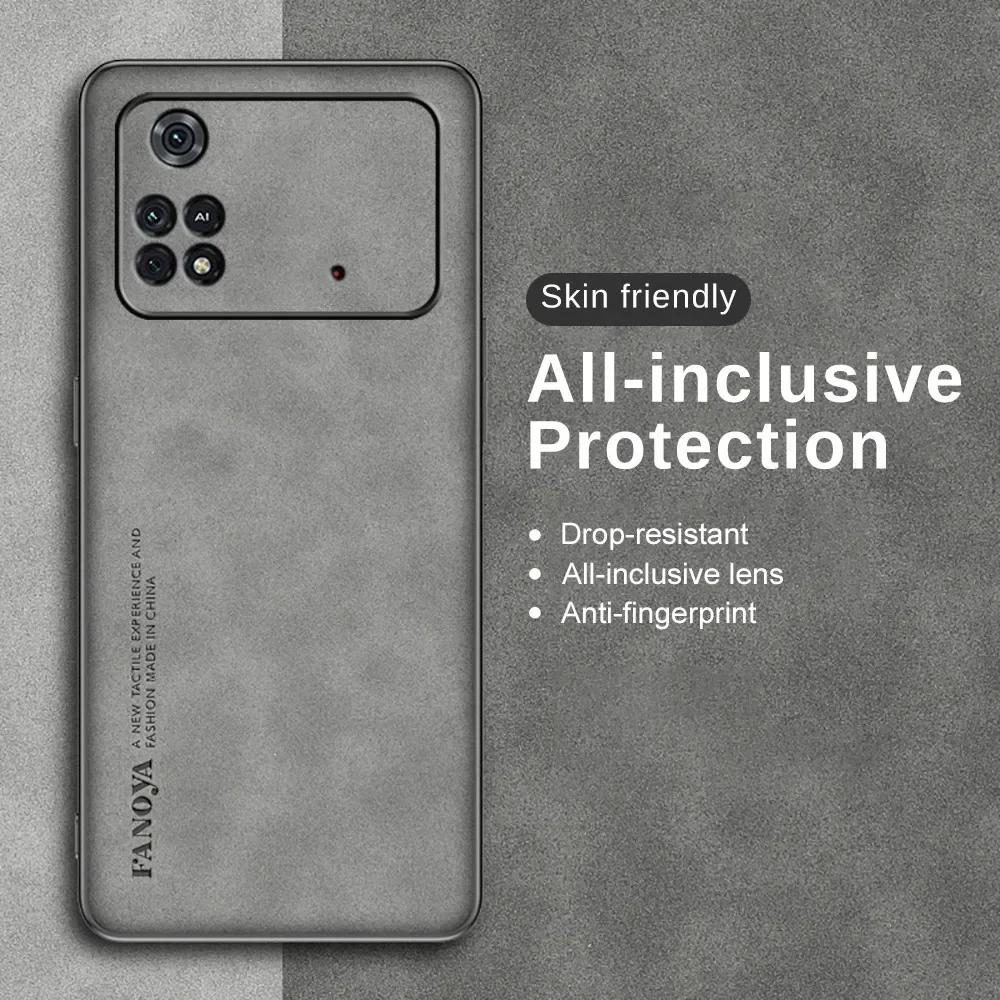 حافظة PocoM4 Pro من جلد الخراف Fundas لهاتف Xiaomi Poco M4 Pro 4G NFC M 4 Pocco M4Pro 5G غطاء هاتف من السيليكون لحماية الكاميرا