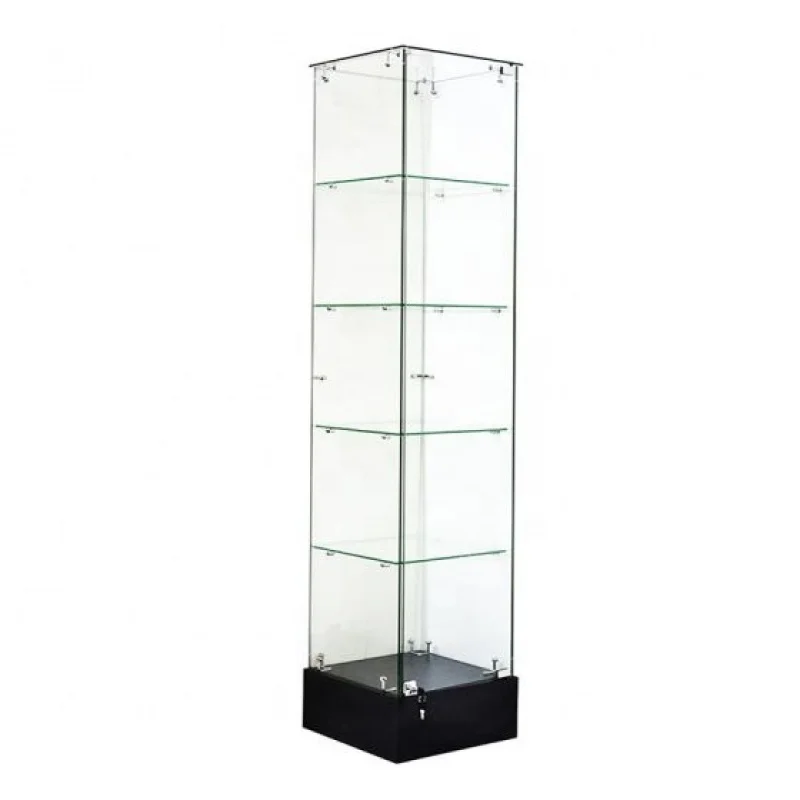 custom.OEM/ODM Hot Sale Frameless Full Display Glass showcase Jewelry  Shop Display Cabinet Smoke Shop