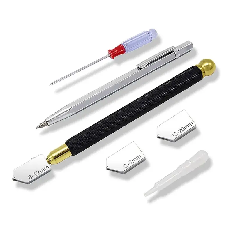 J1UL1N Glass Cutting Knife 2Mm-20Mm,Alloy Tip Glass Cutting Knife, Alloy Scribing And Engraving Pen,For Glass/Mosaic/Crafts