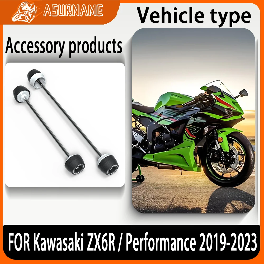 

For Kawasaki ZX6R ZX 6R ZX-6R / ZX-6R ZX6R ZX 6R Performance 2019 2020-2023 Motorcycle Front Rear wheel Spindle Crash Protection