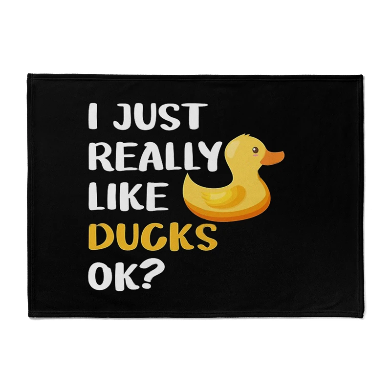 Gaslight Gatekeep Girlboss I Just Really Like Ducks Ok Throw Blanket for Women Men Girls Boys Kids Pets Dogs Cats Couch Sofa