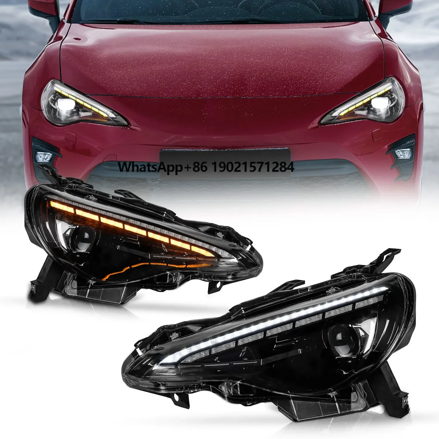 

Archaic Full LED Front Lamp for 86 2012-2021 Starting Sequential Scion FR-S Subaru BRZ GT86 FT86 Headlights Assembly