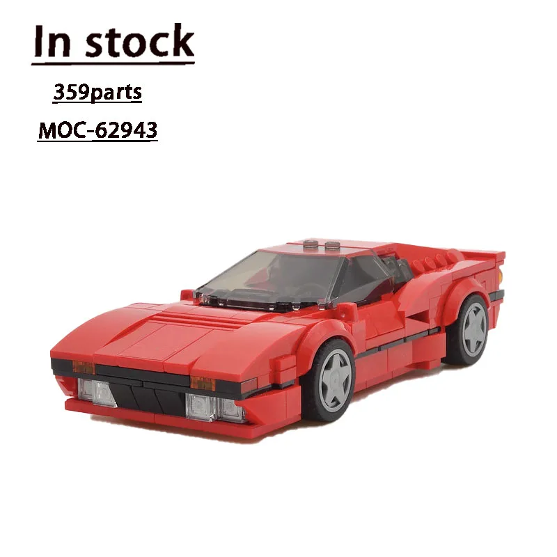 

MOC-62943 Red Supercar 288 GTO Assembly Splicing Building Block Model 359 Parts Building Block Kids Birthday Toy Gift