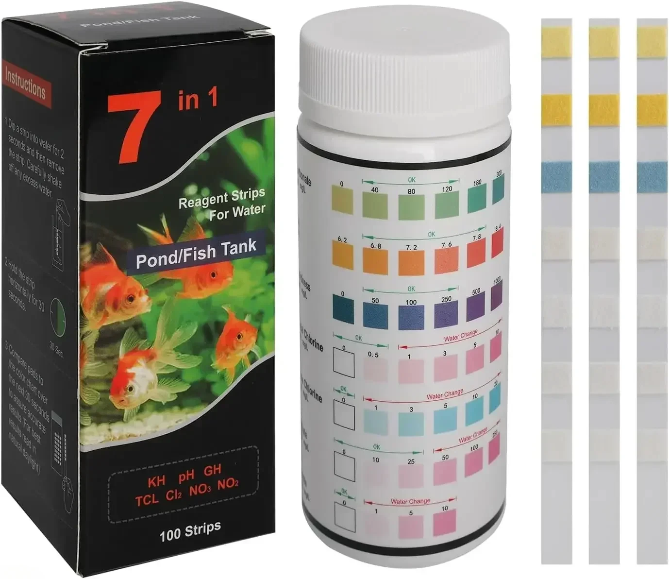 Aquarium Test Strip Freshwater Swimming Pool Aquarium Water pH Test Strips Water Quality Fish Tank Test Strip PH Quality Kit image 3