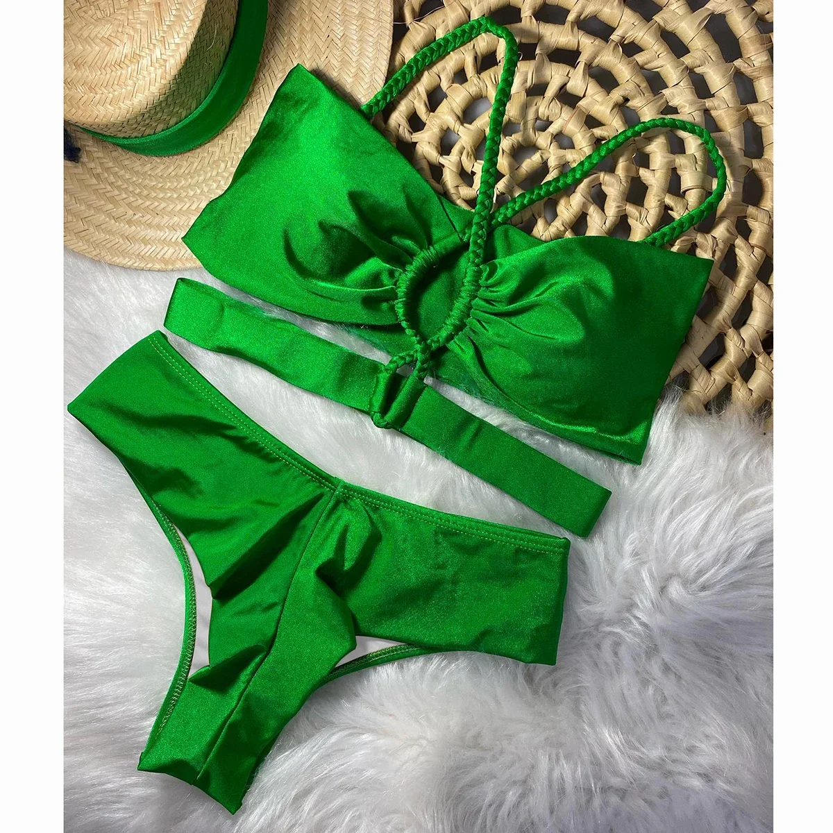 

Sexy Brazilian Bikini Set Low Waist Solid Printed Women Swimwear Push Up Bikinis Swimsuit Female Biquini Bathing Suit