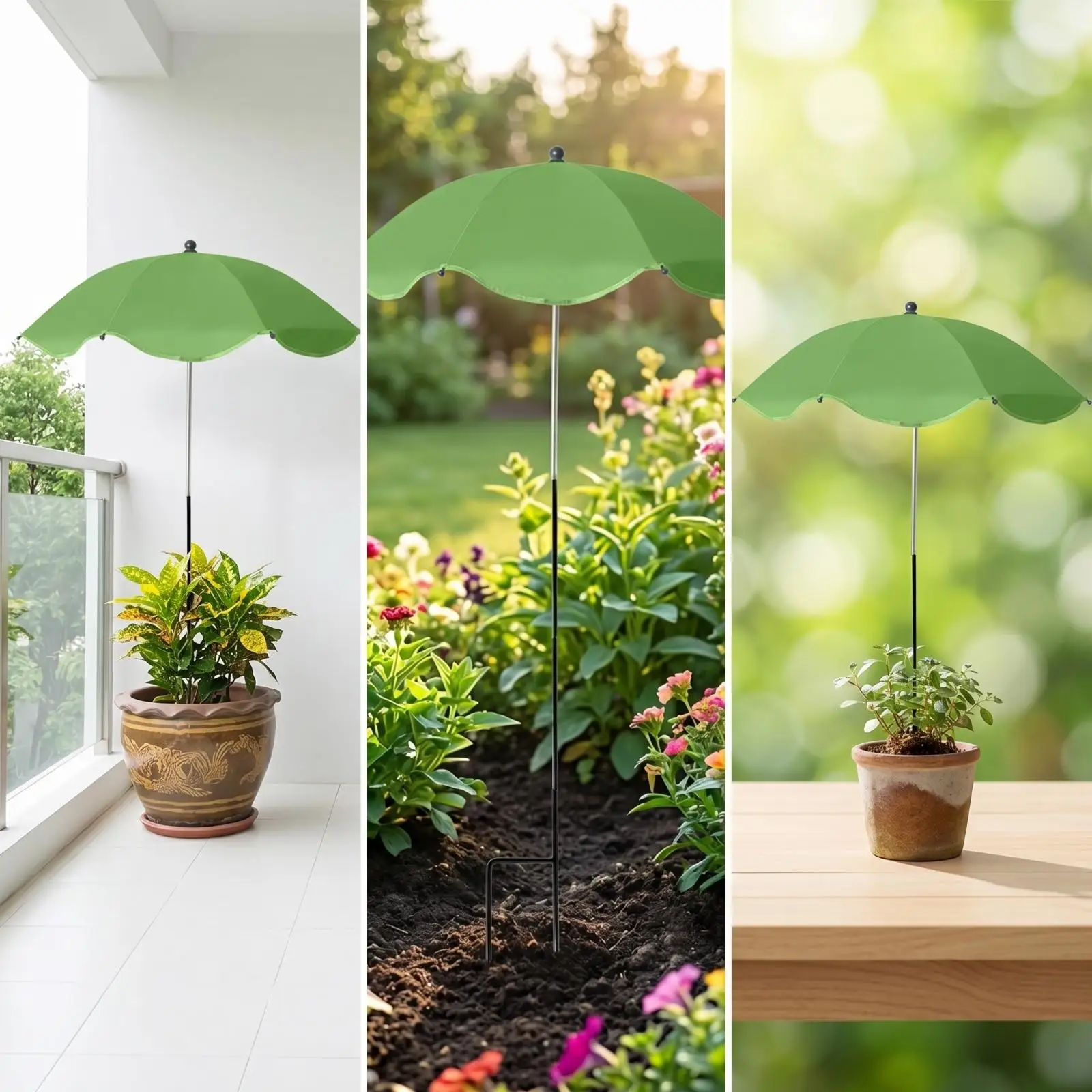 Plant Shade Umbrella with Stake Dome Shaped Plant Cover Metal Garden Umbrella with Stake for Gardeners, Potted Plants, Flower
