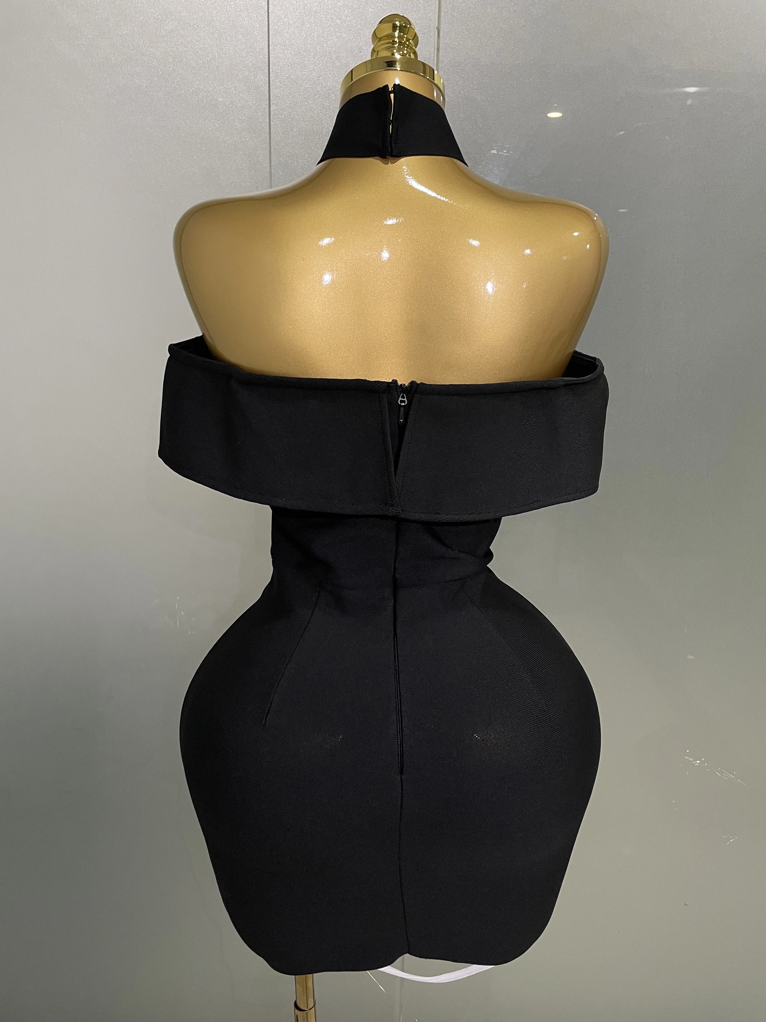 rose gold cocktail dress Paparazzi Ruffle Shoulder Sequin Party Dress Rose Gold main image 0