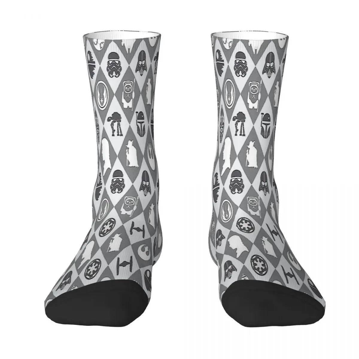 

Darth Two Skeleton Skull Bone Socks Male Mens Women Autumn Stockings Polyester