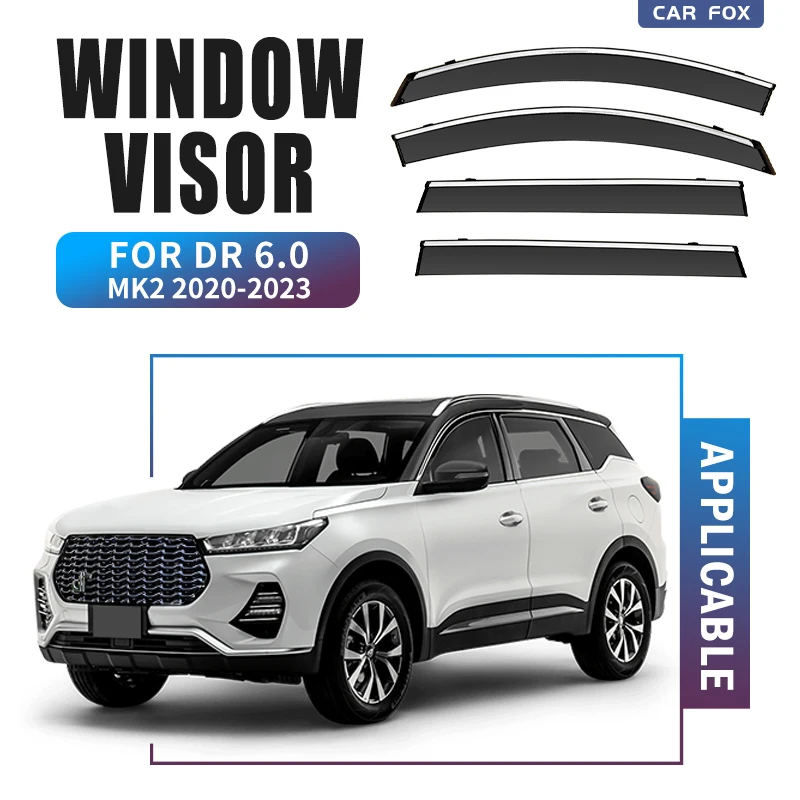 

For DR Automobiles F35 DR 6.0 2016-2023 Plastic Window Visor Vent Shades Sun Rain Deflector Guard 4PCS/SE DR Automobiles F35 DR