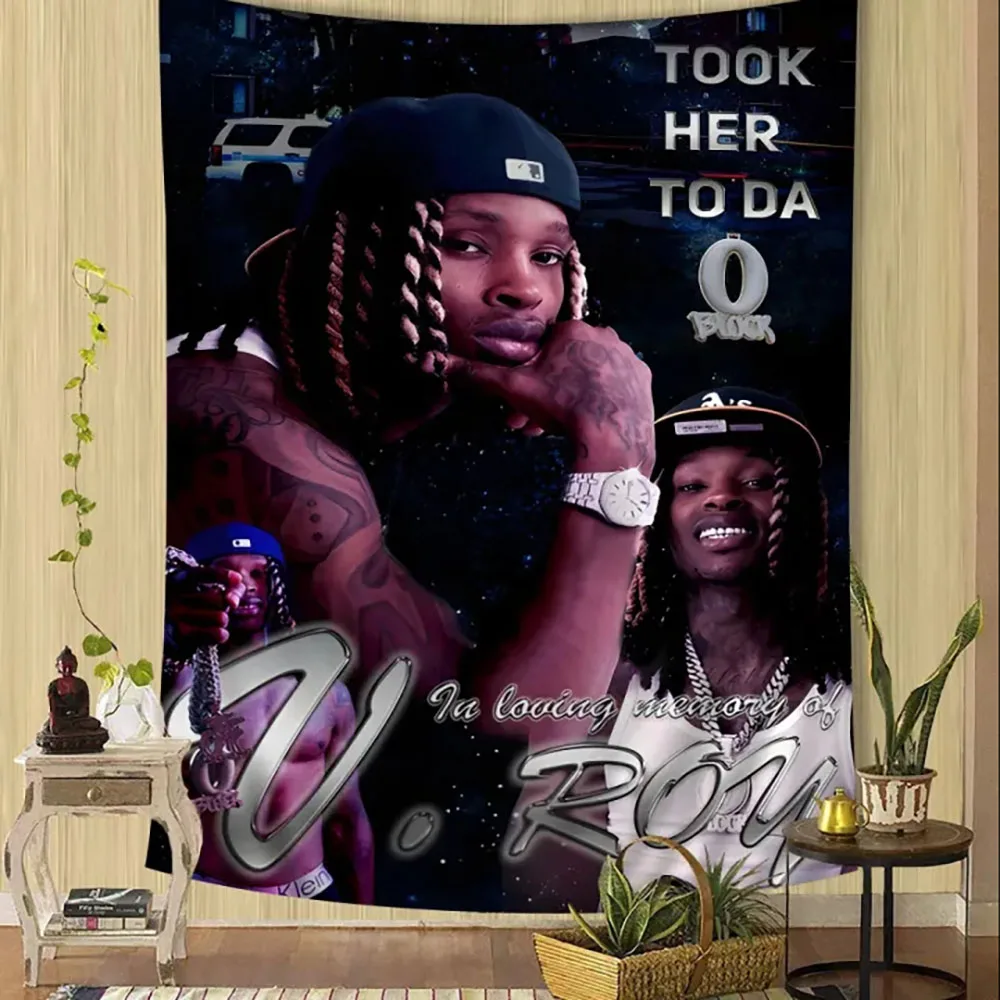 King Von Welcome To O Block Musik-Album Wandteppich Anime Wandbehang Tarot Hippie Wandteppiche Wohnheim Wandbehang