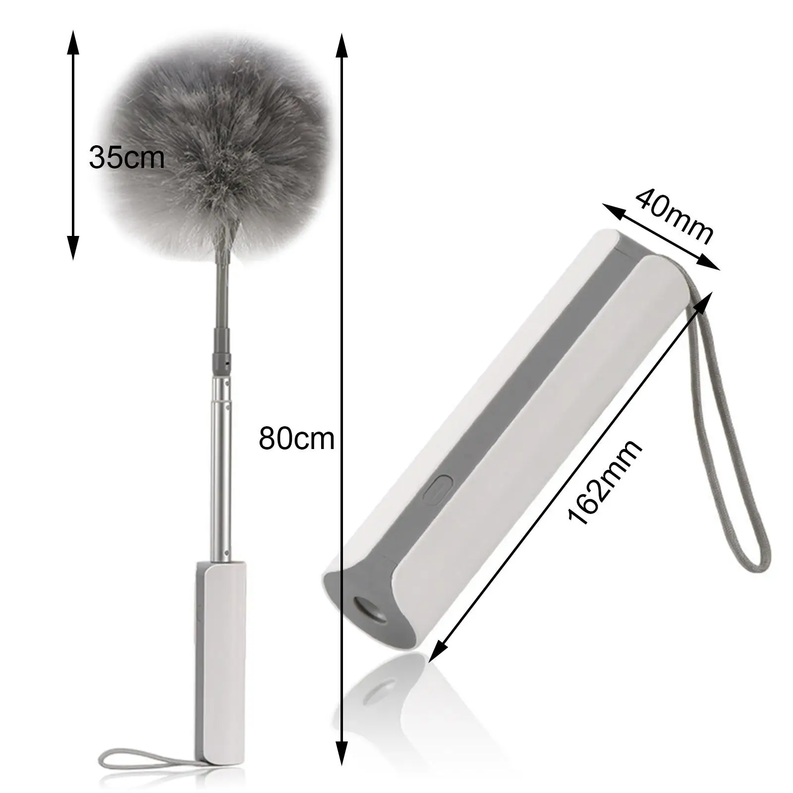 Electric Dust Duster Electric Rotary Duster Brush for Car Kitchen Furniture