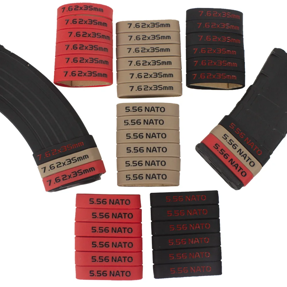 Magazine Marker Strips Tactical Marking Rubber Rings for 5.56 and 7.62 Outdoor Hunting Quick Identification Products