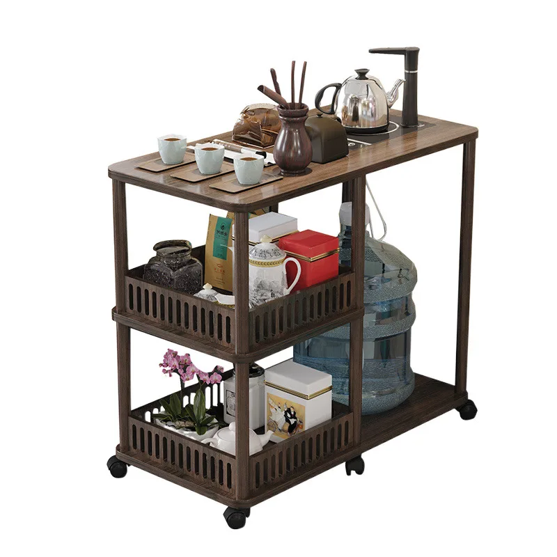 

Small coffee table living room household mobile small table light luxury sofa side cabinet