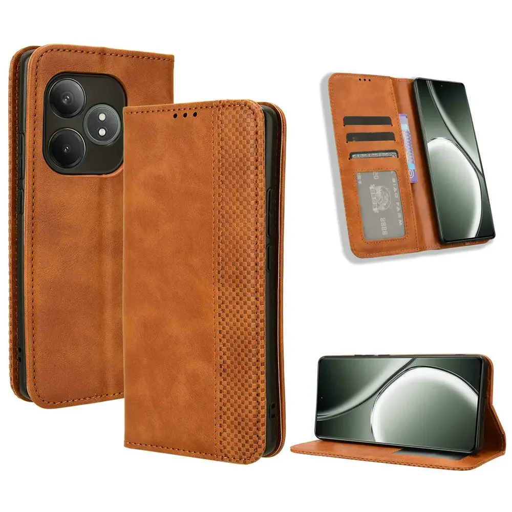 Realme gt 6t 6 gt6 neo 6 se Flip Case Luxus Retro Ledertaschen Brieftasche Buch Magnet Abdeckung für Realme gt 6 6t GT6t Handy taschen