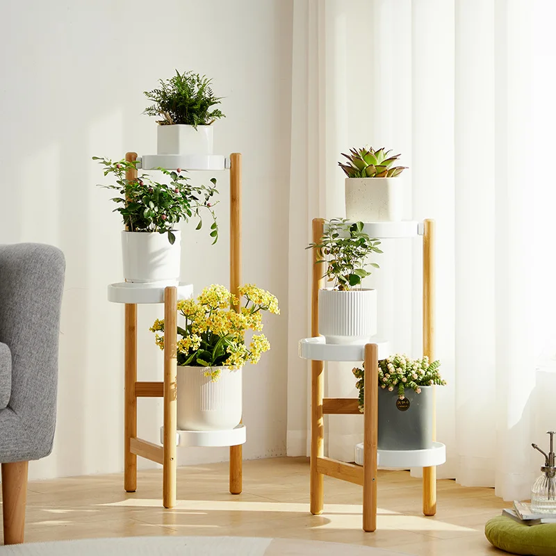 Floor-to-ceiling flower stand multi-layer household Nordic green plants succulent balcony living room shelving pot rack