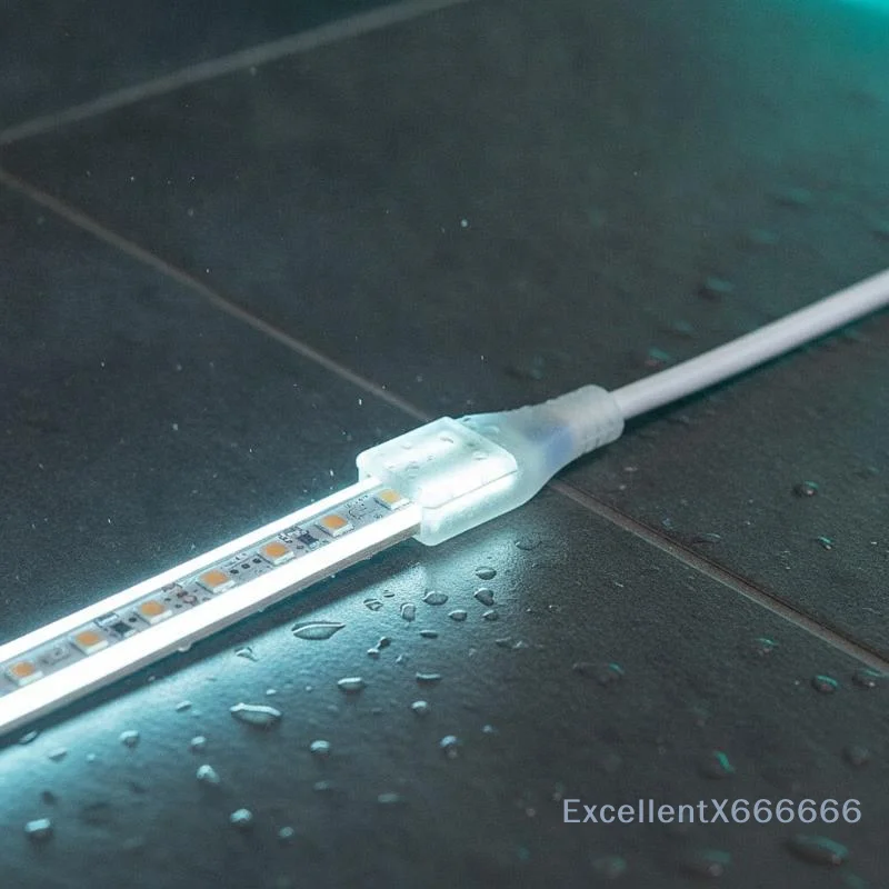 5PCS 2PIN Easy Install LED Strip Cable 220V AC Fits 4MM X 10MM COB Strip for Bedroom Ambient Lighting Projects
