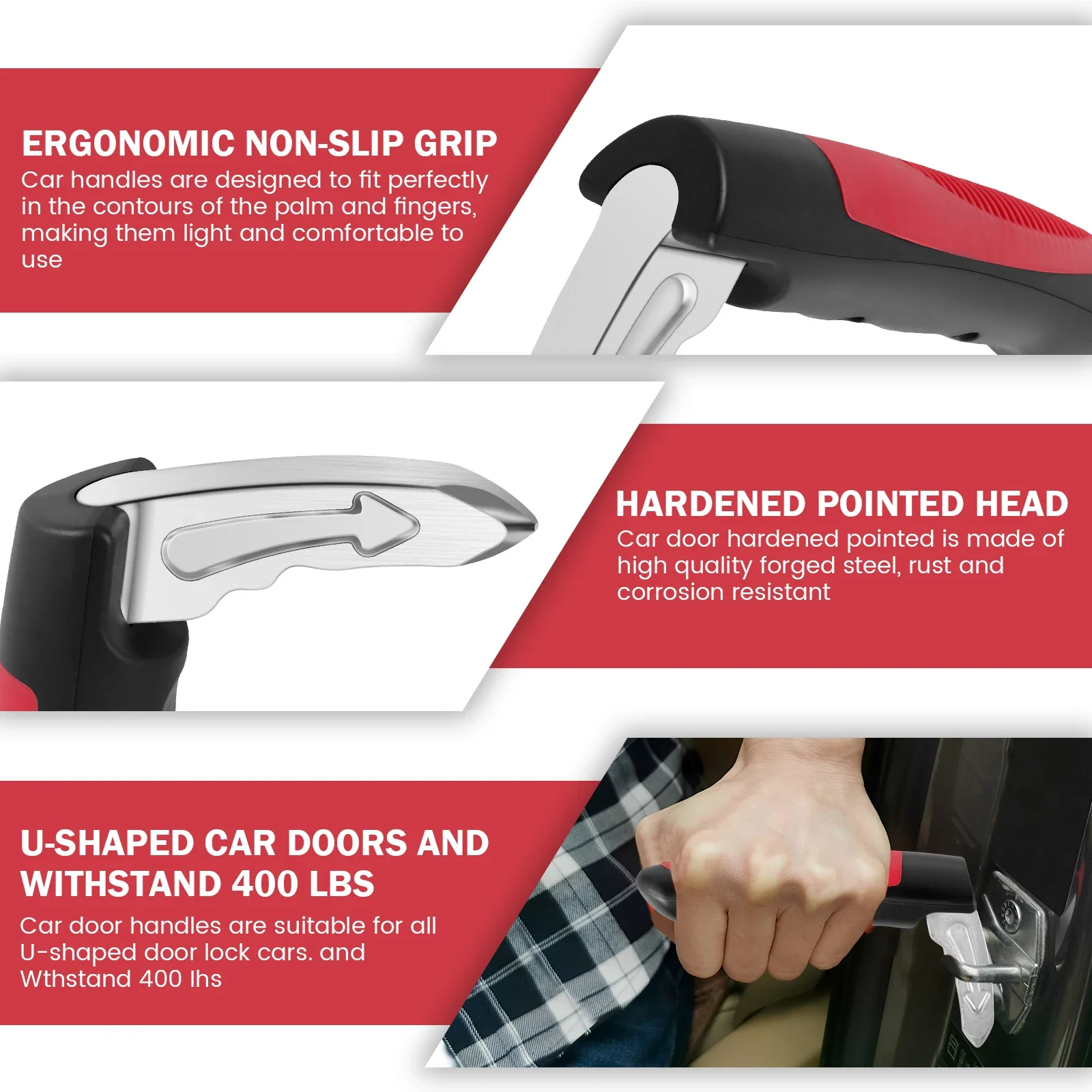 1-2Pcs Car Door Assist Handle 2 in 1 Multifunction Vehicle Support Handles Window Breaker Portable Automotive Car Handle Assist