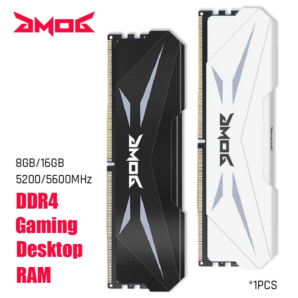 GMOG DDR4 RAM Memory for Desktop Gaming 8GB 16GB 3200MHz 3600MHz 288-Pin Gaming Memoria RAM DDR4 Support XMP Heatsink ddr4 Ram