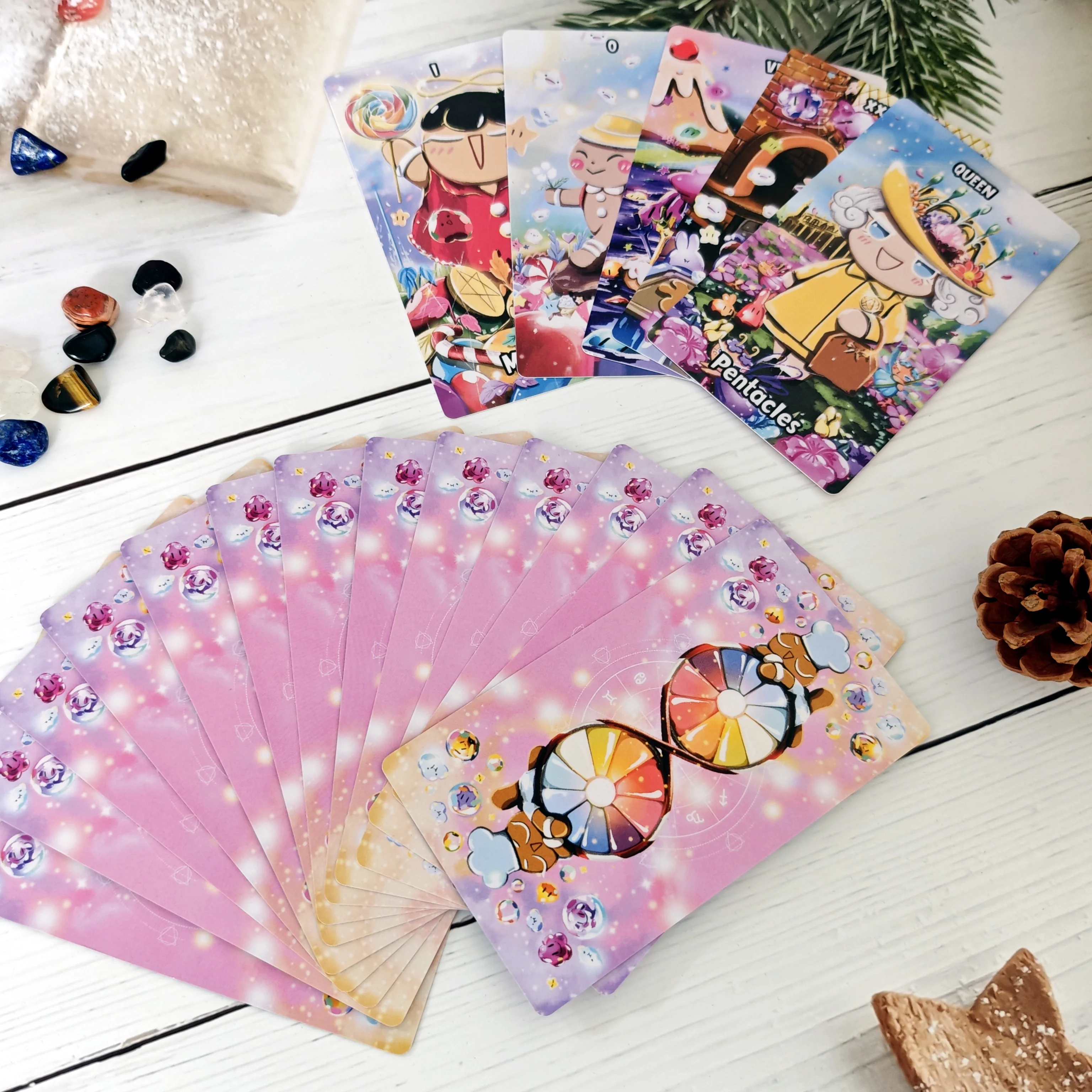 

New Tarot Cookie Story Tarot Deck 12*7 cm with Guidebook 79 Card Prophecy Fate Family Friends Party Board Games