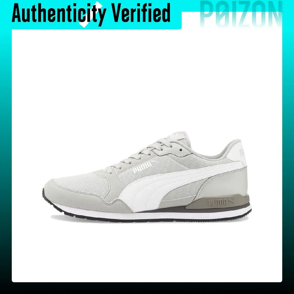 PUMA St Runner V3 Breathable Low top Casual Shoes Unisex Gray White 384640-03
